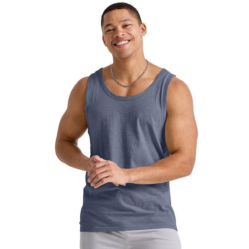 Mens Hanes Originals Tri-blend Tank Black Product Image