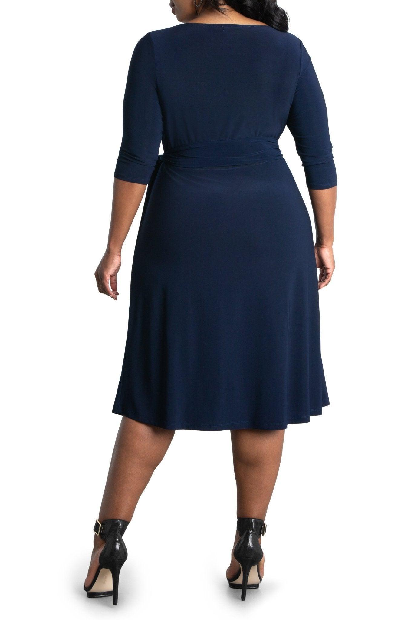 Sweetheart Knit Wrap Dress - Plus Product Image