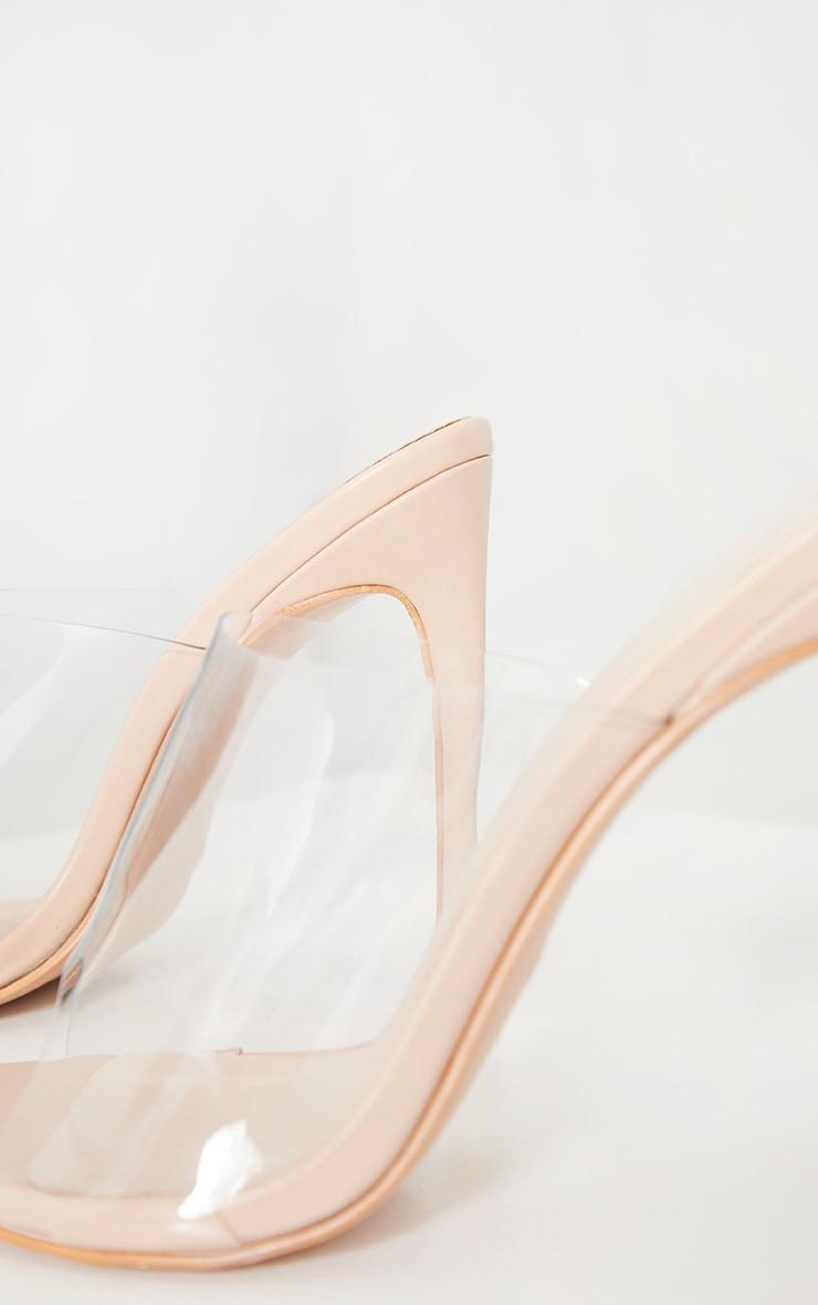 Nude Clear Strap Pu Point Toe High Heels product image