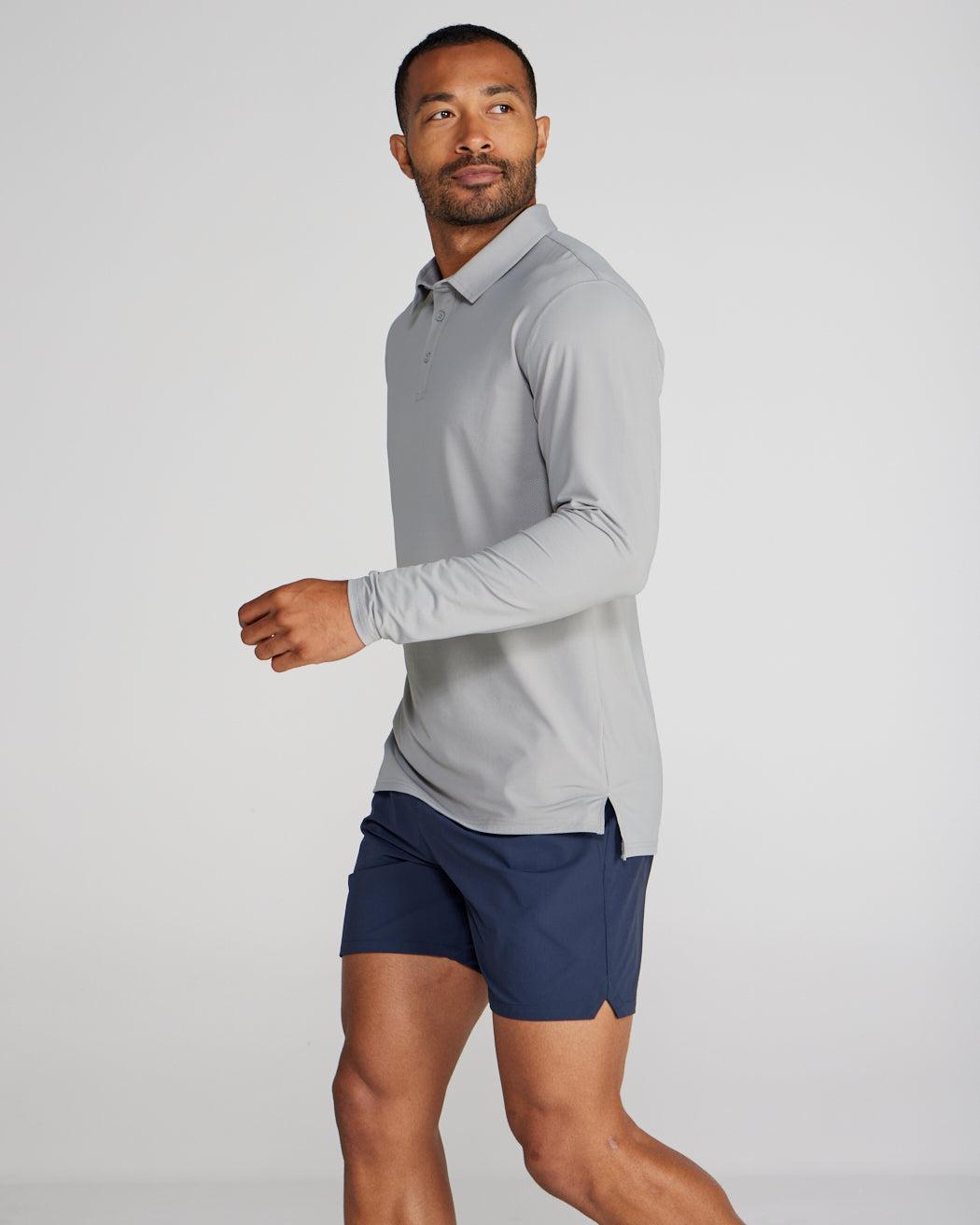 Pulse Long Sleeve Split-Hem Polo Product Image