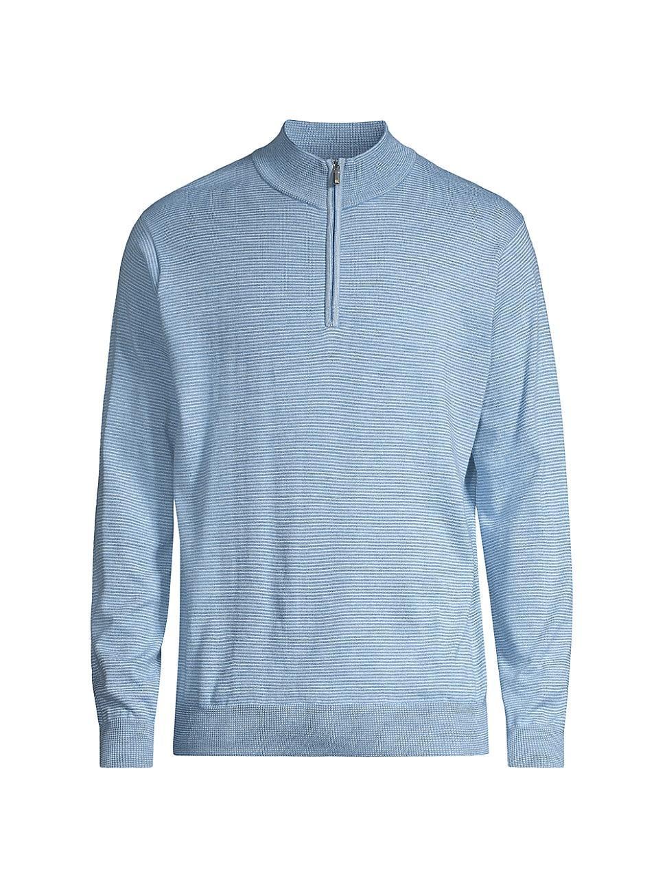 Mens Crown Canton Striped Quarter-Zip Sweater Product Image