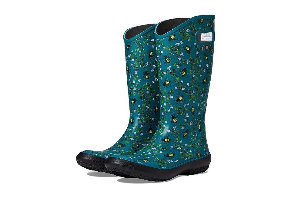 Bogs Rainboot - Bees (Dark Turquoise) Women's Shoes Product Image