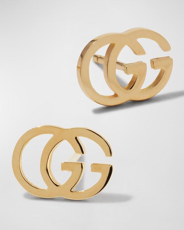 Womens 18K Yellow Gold Double G Earrings Product Image