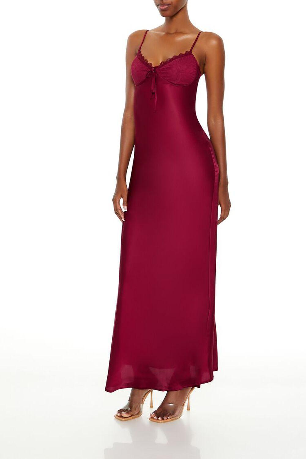 Satin Sweetheart Maxi Slip Dress | Forever 21 Product Image