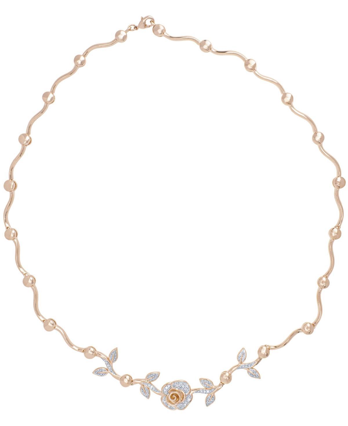 Macys Womens Diamond Accent Rose Necklace Product Image