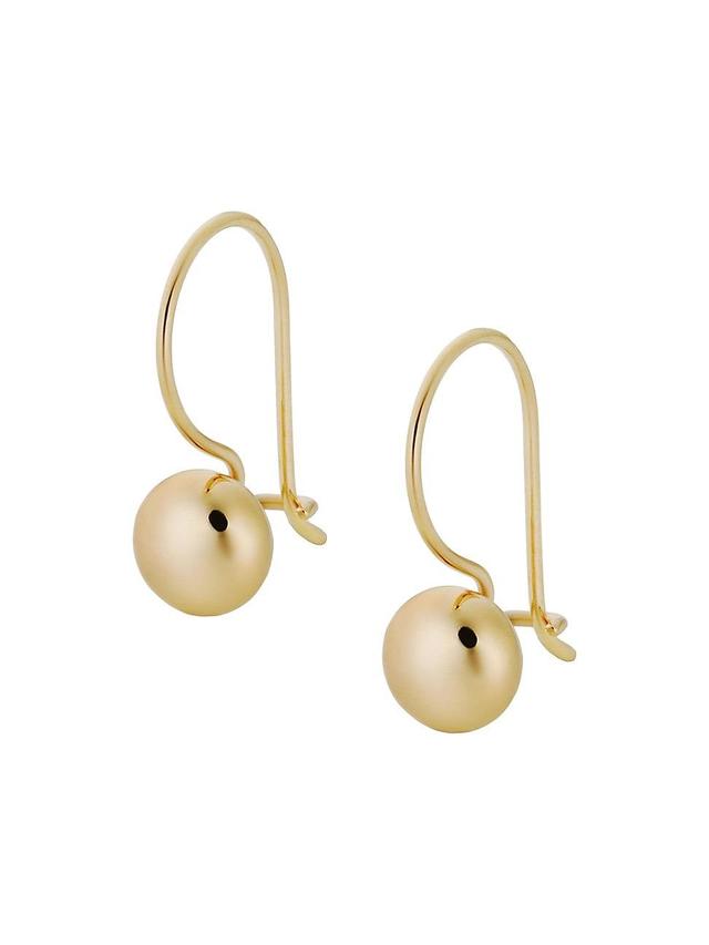 Womens 14K Yellow Gold Buttoned Up Drop Earrings Product Image