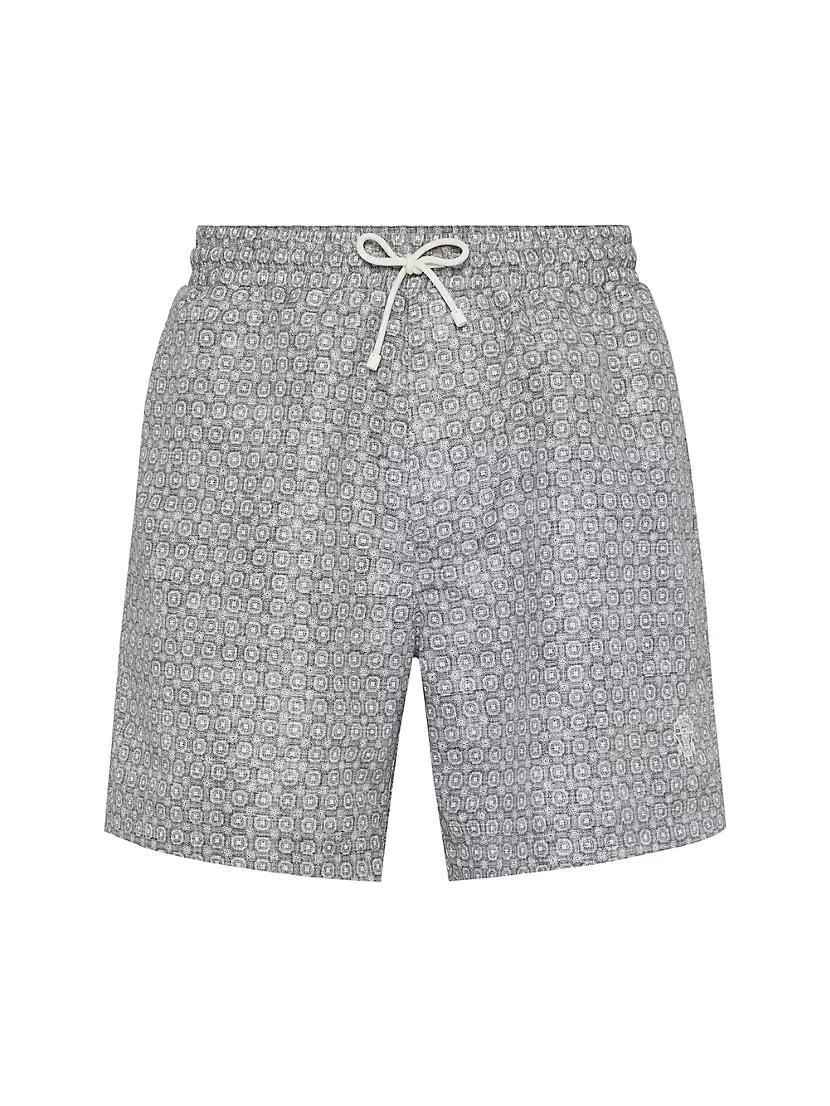 Floral Print Nylon Swim Shorts Product Image