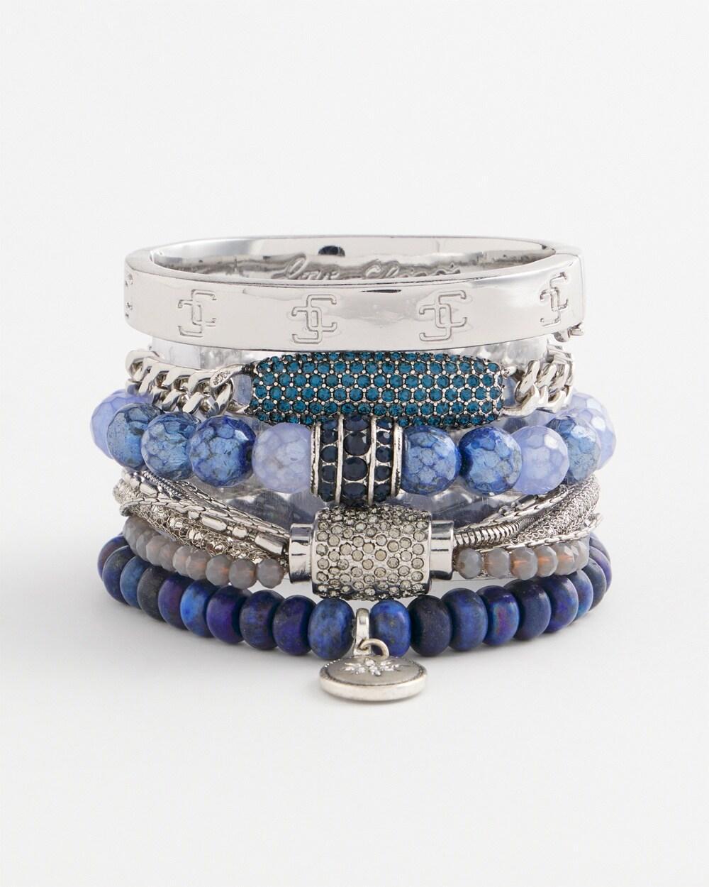 Blue Beaded Pavé Bracelet   Chico's - Blue - Women Product Image