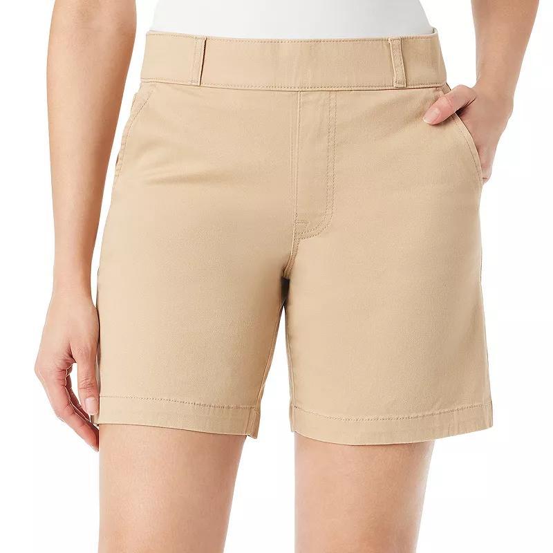 Petite Gloria Vanderbilt Shape Effect Shorts, Womens Black Affair Product Image