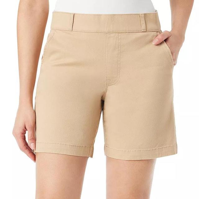 Petite Gloria Vanderbilt 7 Smoothing Shape Effect Rolled Hem Shorts, Womens Product Image