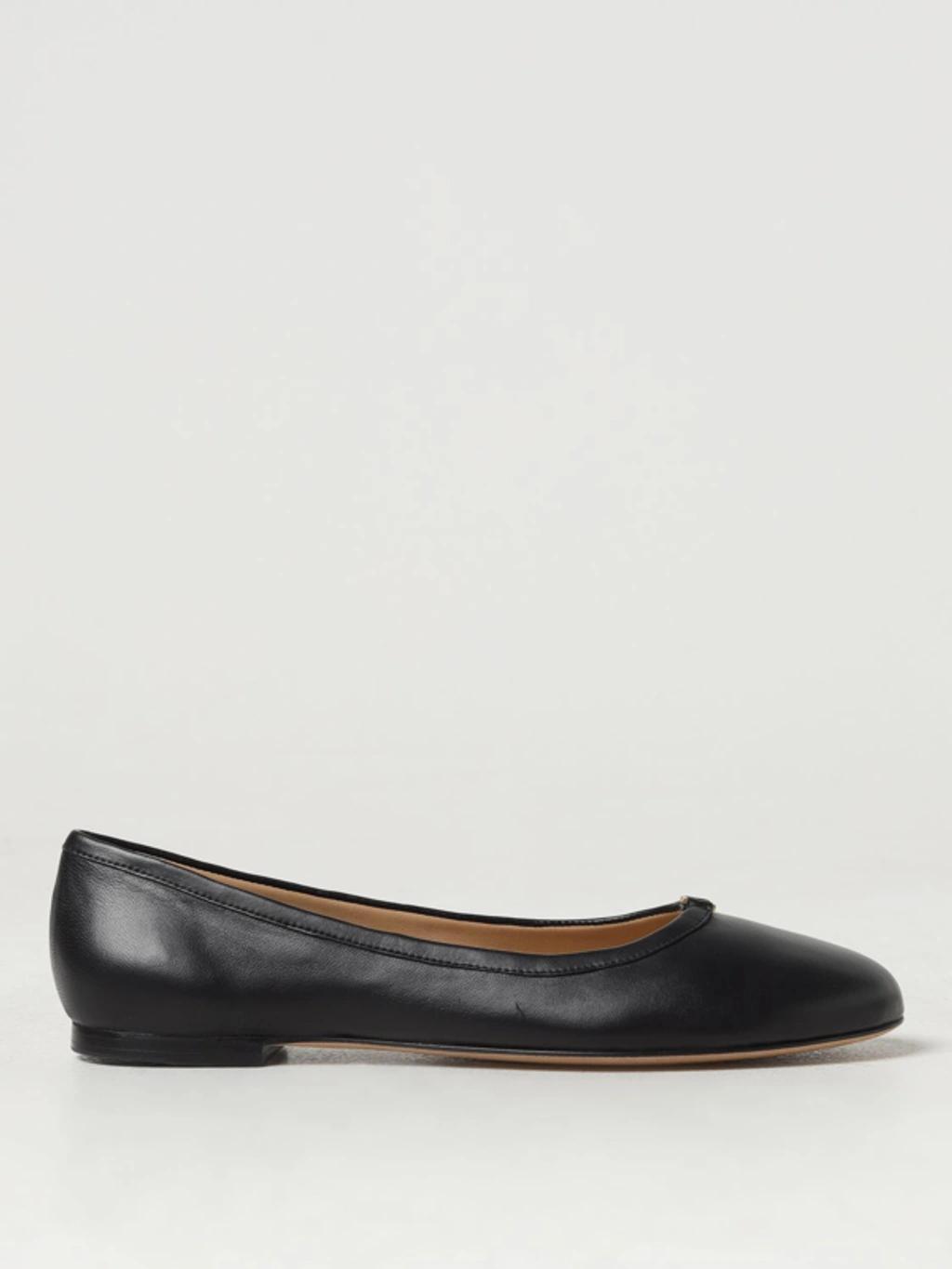 Marcie Leather Ballet Flats In Black Product Image