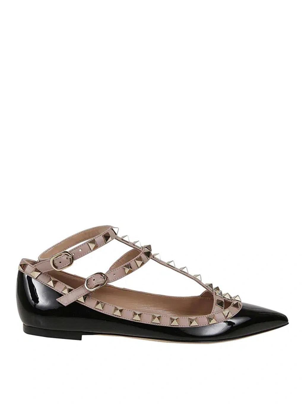 VALENTINO GARAVANI Patent Leather Flats In Black product image