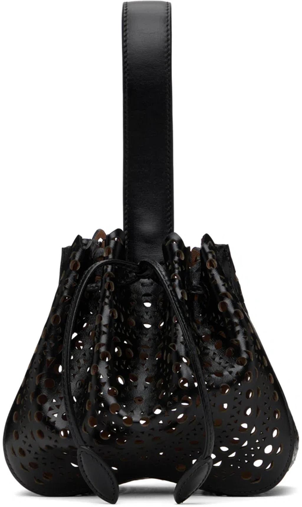 ALAÏA Black Rose Marie Bag In 999 - Noir Product Image