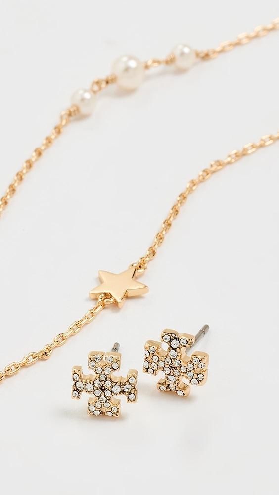 Tory Burch Kira Necklace and Stud Earrings Gift Set | Shopbop Product Image