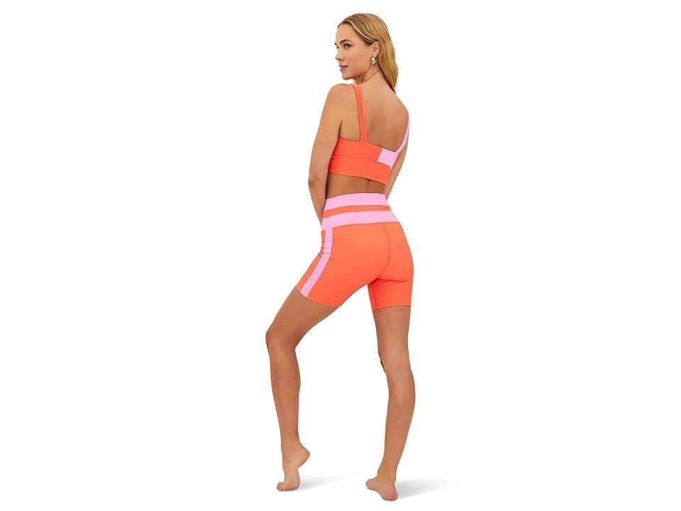 Beach Riot Samantha Shorts (Coral Beach Color-Block) Women's Clothing Product Image