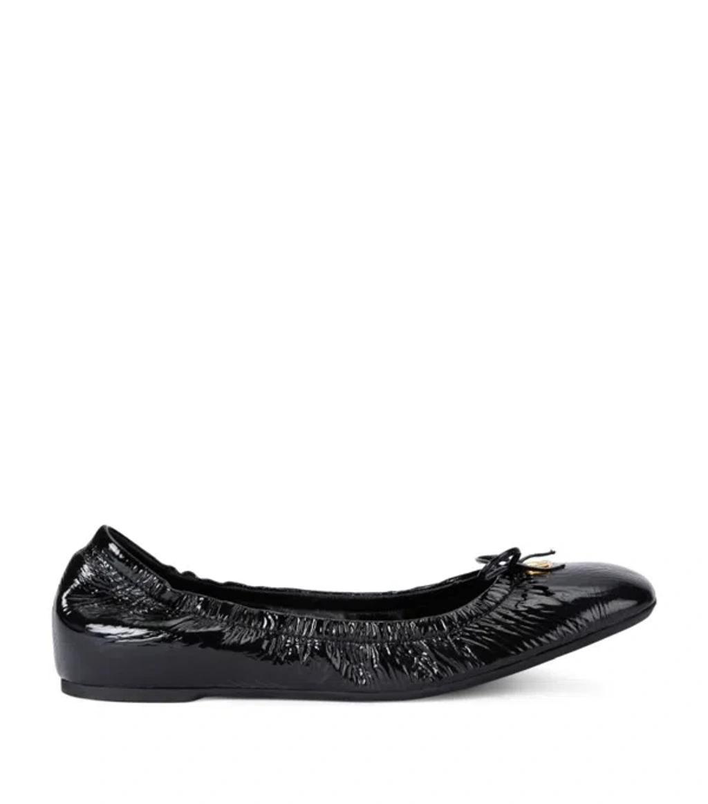 Leather Vlogo Ballerina Flats In Black Product Image