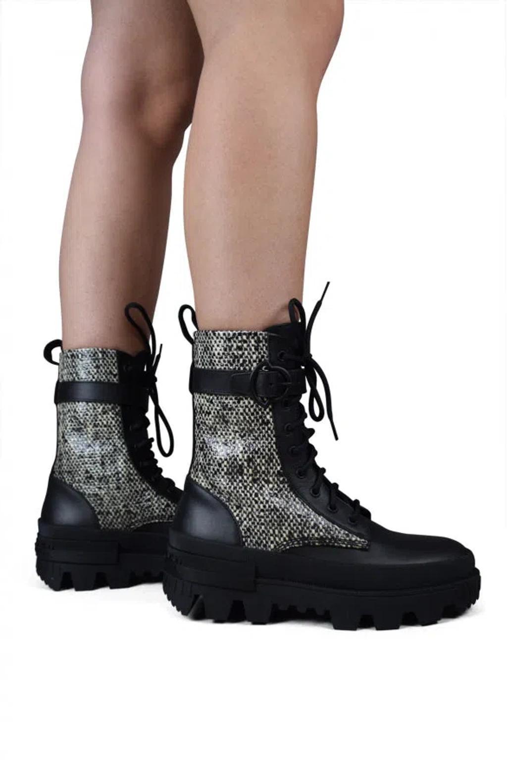 MONCLER Women Carinne Ankle Boots In Black Product Image