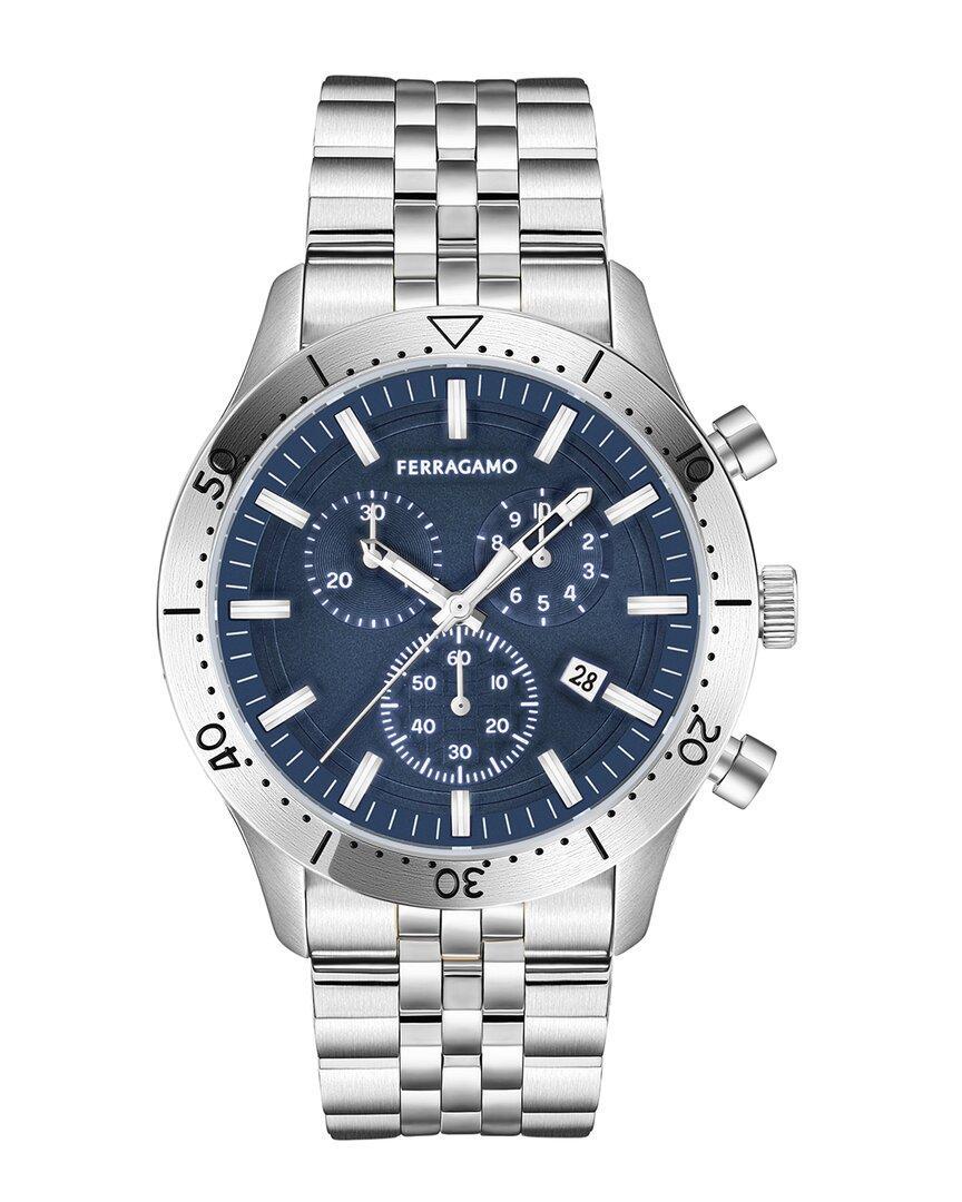 FERRAGAMO Master Chrono Bracelet Watch In Silver Product Image