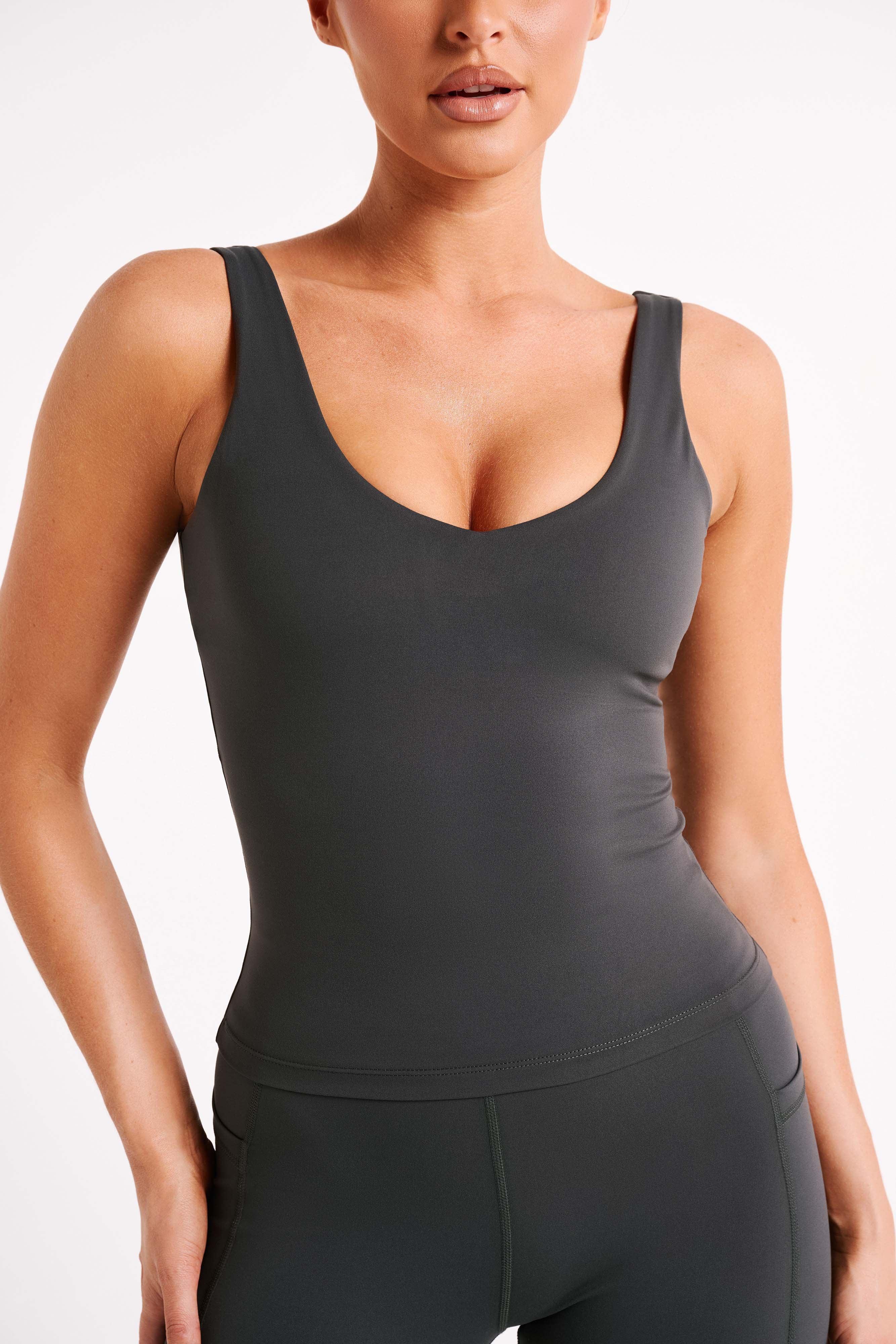 Nadine Yoga Top - Charcoal Product Image