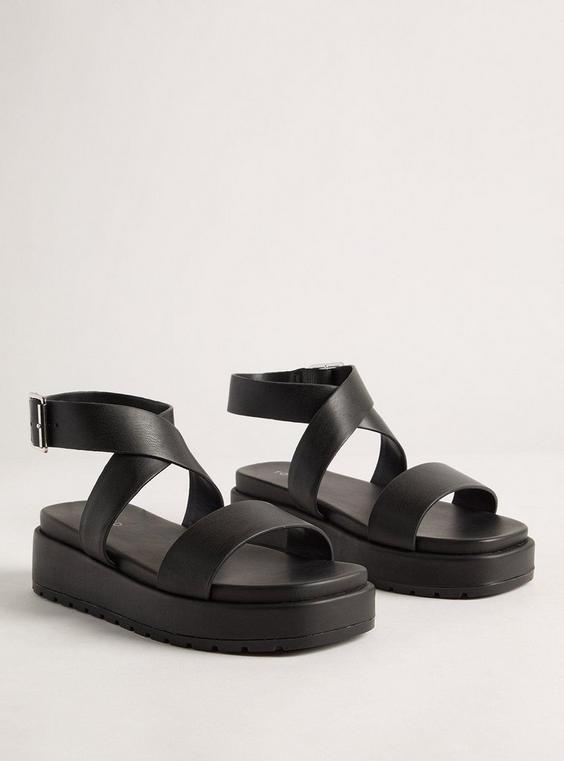 Buckle Wrap Flatform Sandal (WW) Product Image