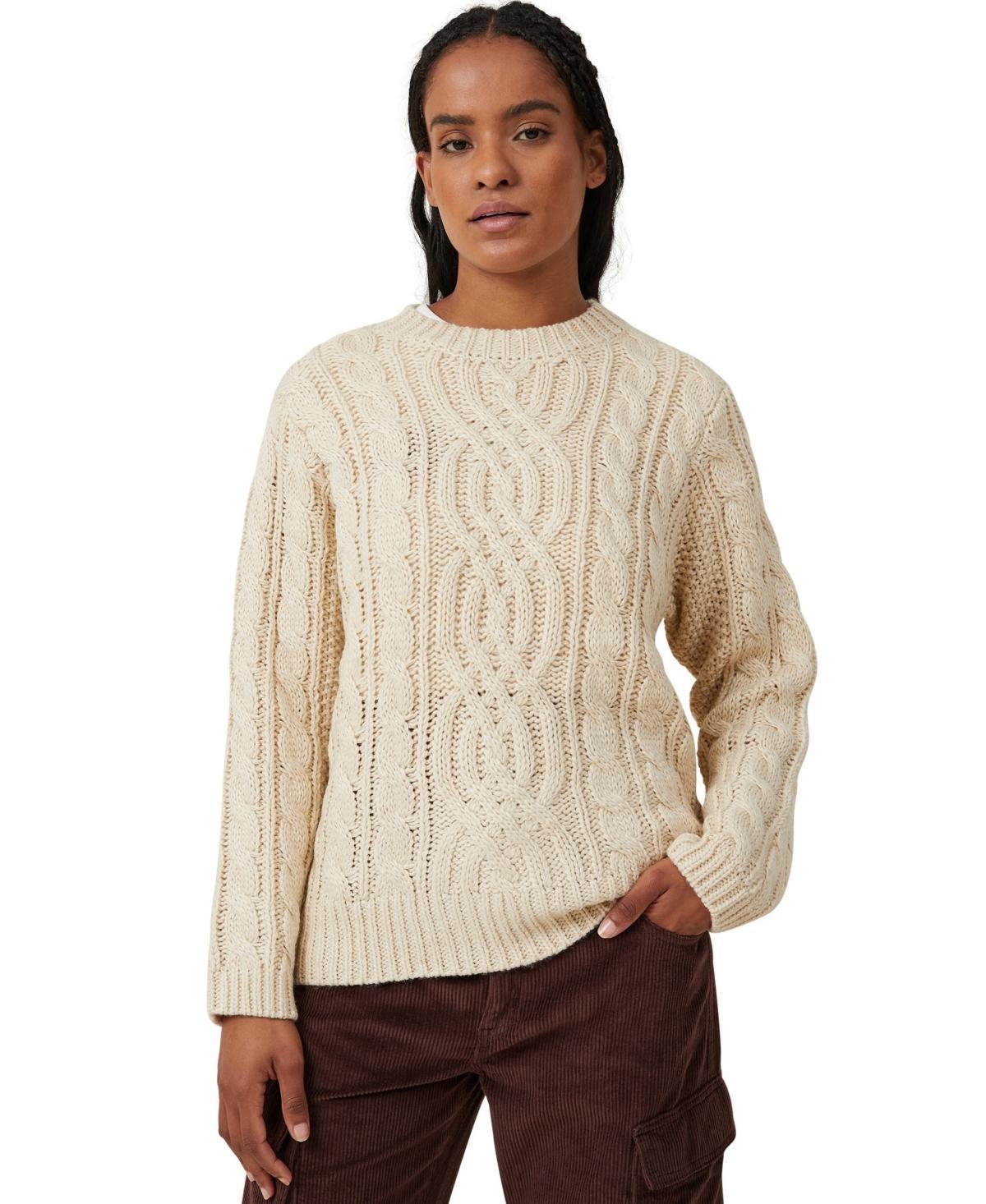 Cotton On Womens Heritage Cable Oversized Pullover Sweater product image