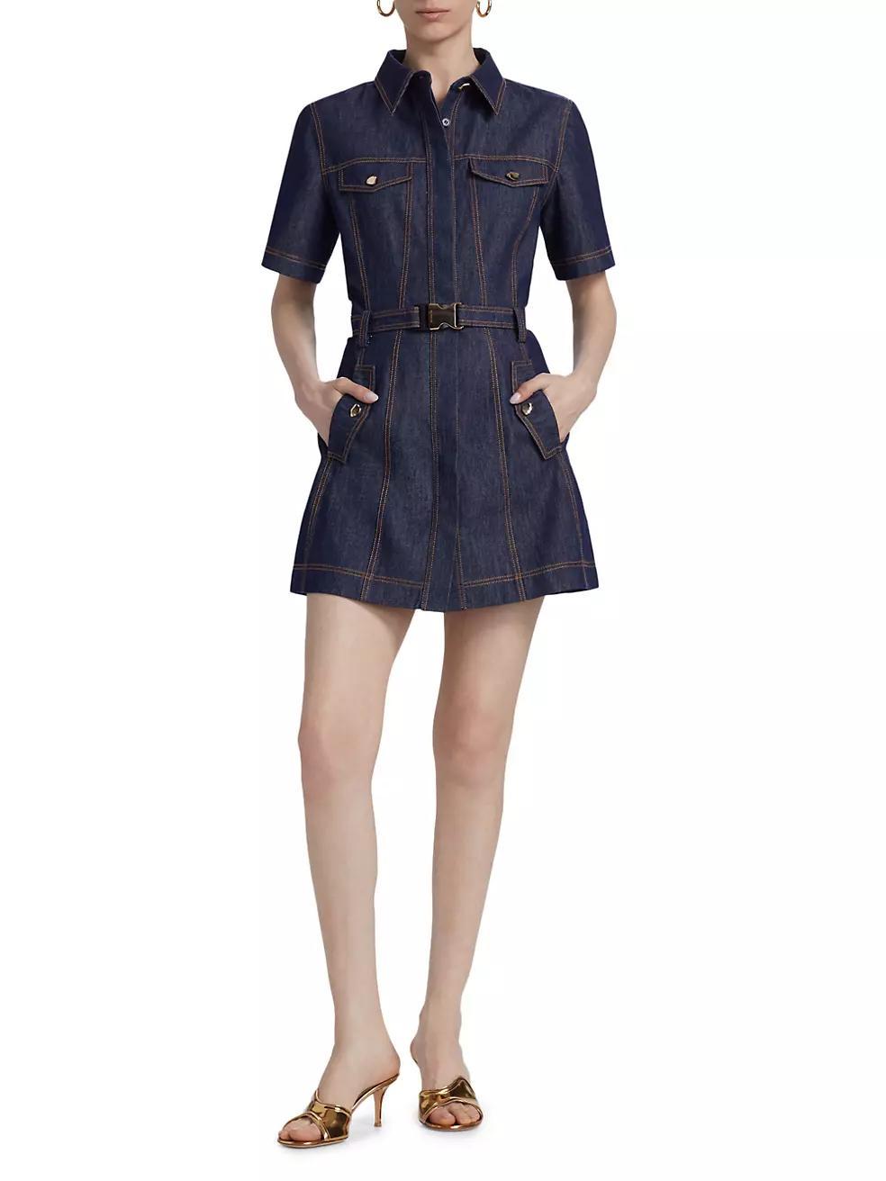 Safia Denim Utility Minidress Product Image