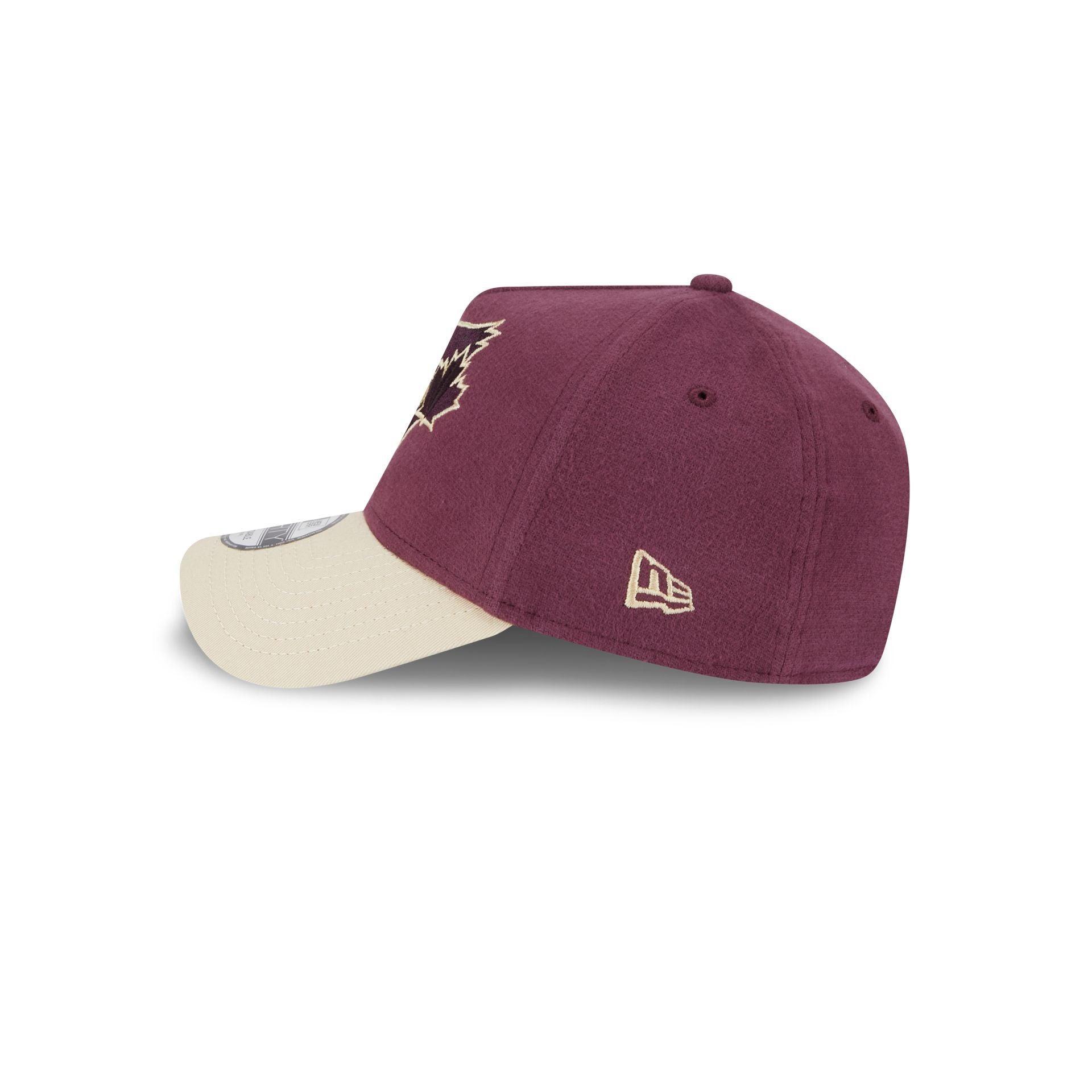 Toronto Blue Jays Moleskin Crown Maroon 9FORTY A-Frame Snapback Hat Male Product Image