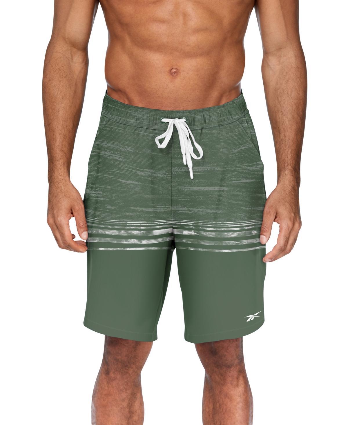 Reebok Mens Quick-Dry Distressed Heather Core Valley 7 Swim Trunks Product Image