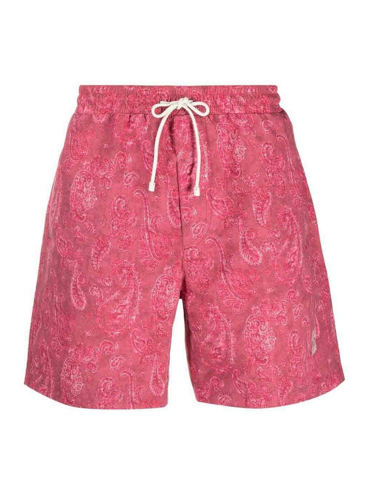 Paisley-print Swim Shorts In Red Product Image