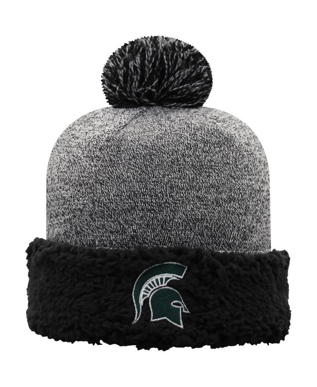 Womens Black Michigan State Spartans Snug Cuffed Knit Hat with Pom Product Image