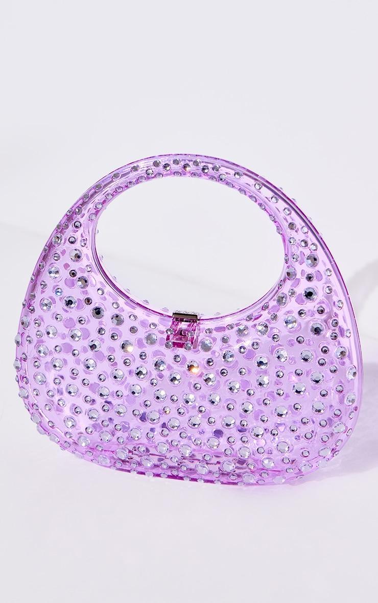 Lilac Diamante Curved Mini Grab Bag Product Image