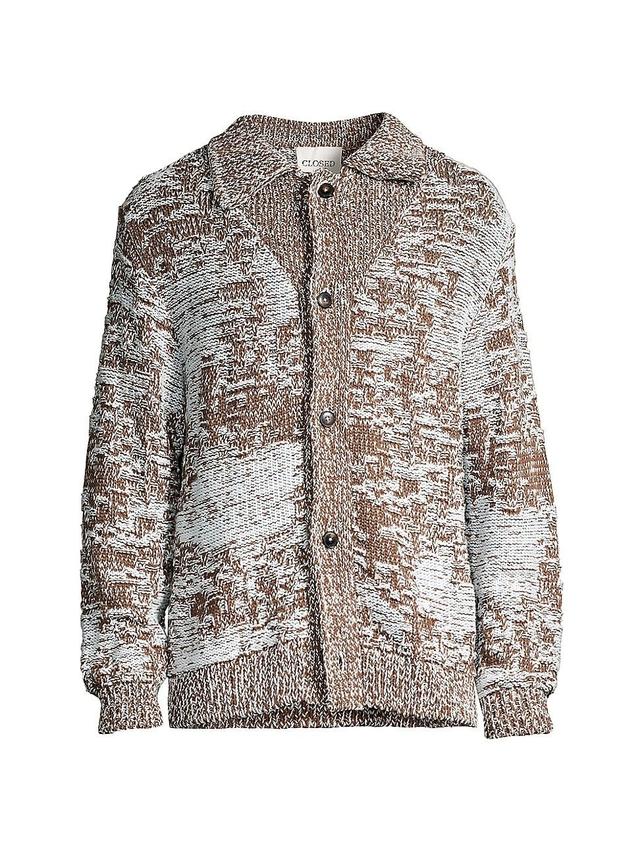 Mens Jacquard Cotton Cardigan Product Image