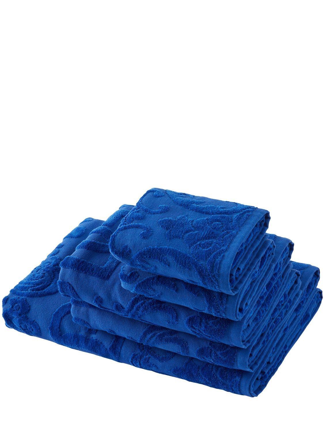 Set Of 5 Towels In Blue Product Image