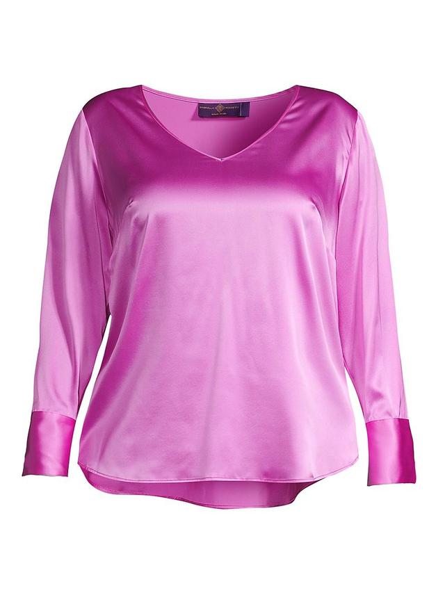 Womens Vittoria Silk V-Neck Blouse Product Image