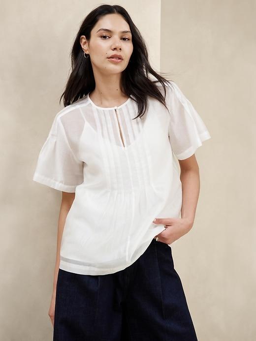 Pleated Placket Blouse Product Image