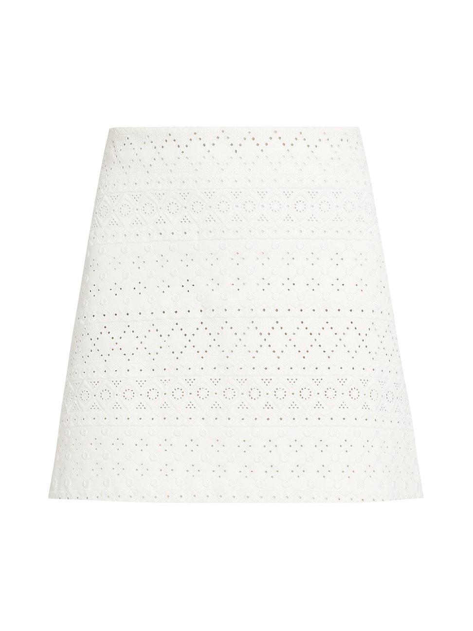 Womens Riley Eyelet Embroidered Mini Skirt Product Image