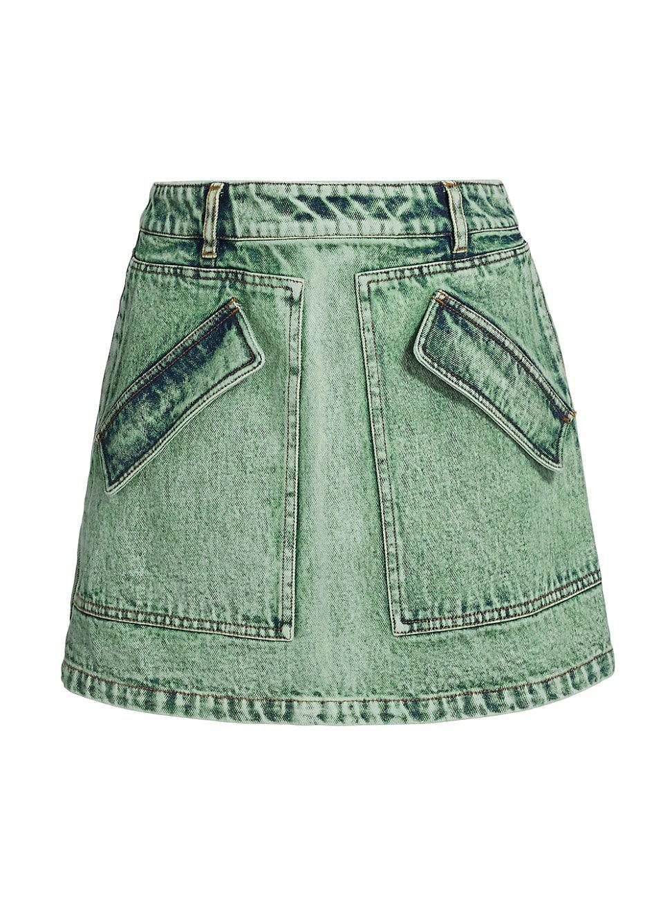 Womens Cherry Denim Skirt Product Image