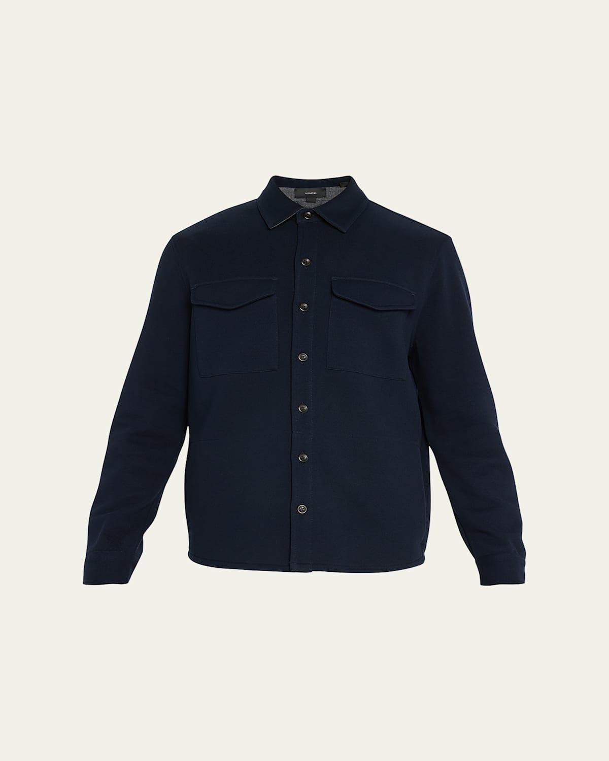 Men's Solid 4-Pocket Shirt Jacket Product Image