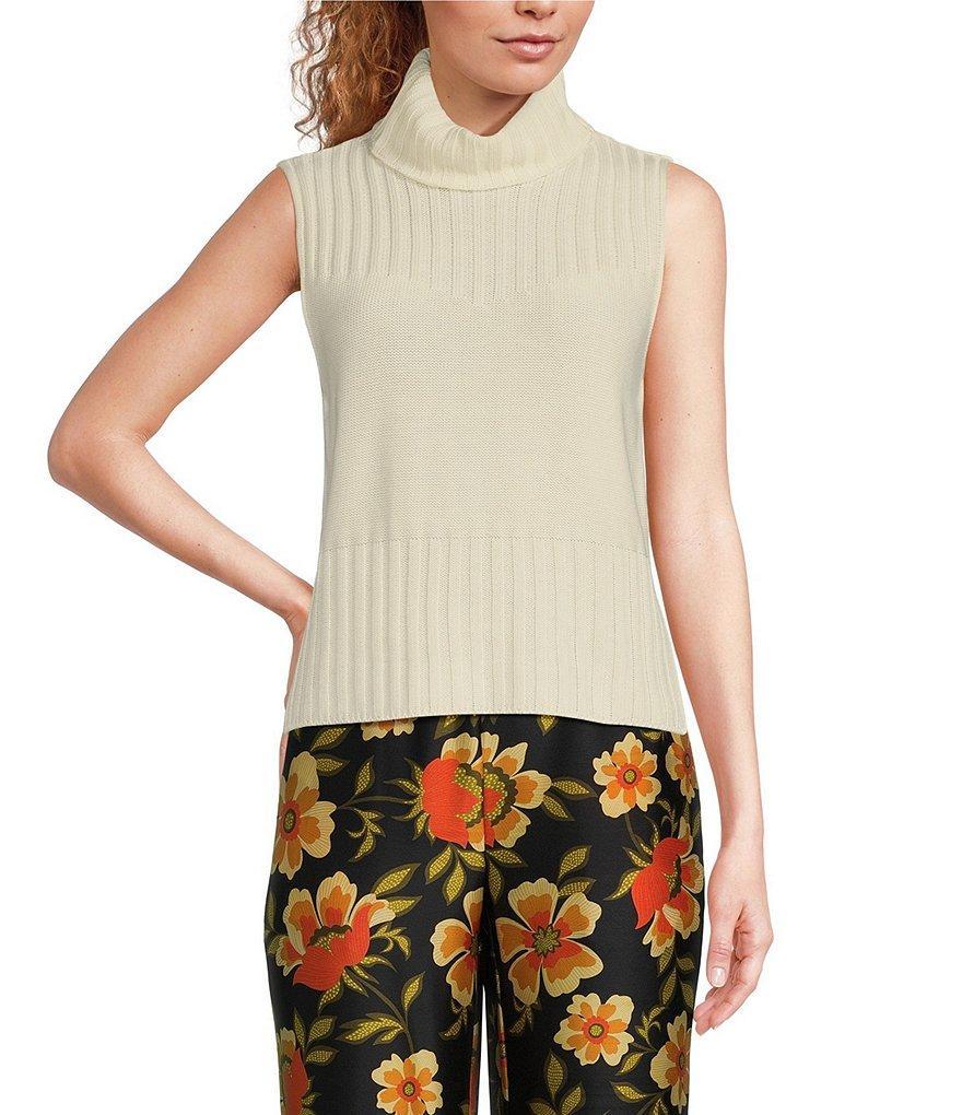 Chelsea & Violet Rosie Turtleneck Sleeveless Wool Blend Sweater Tank product image