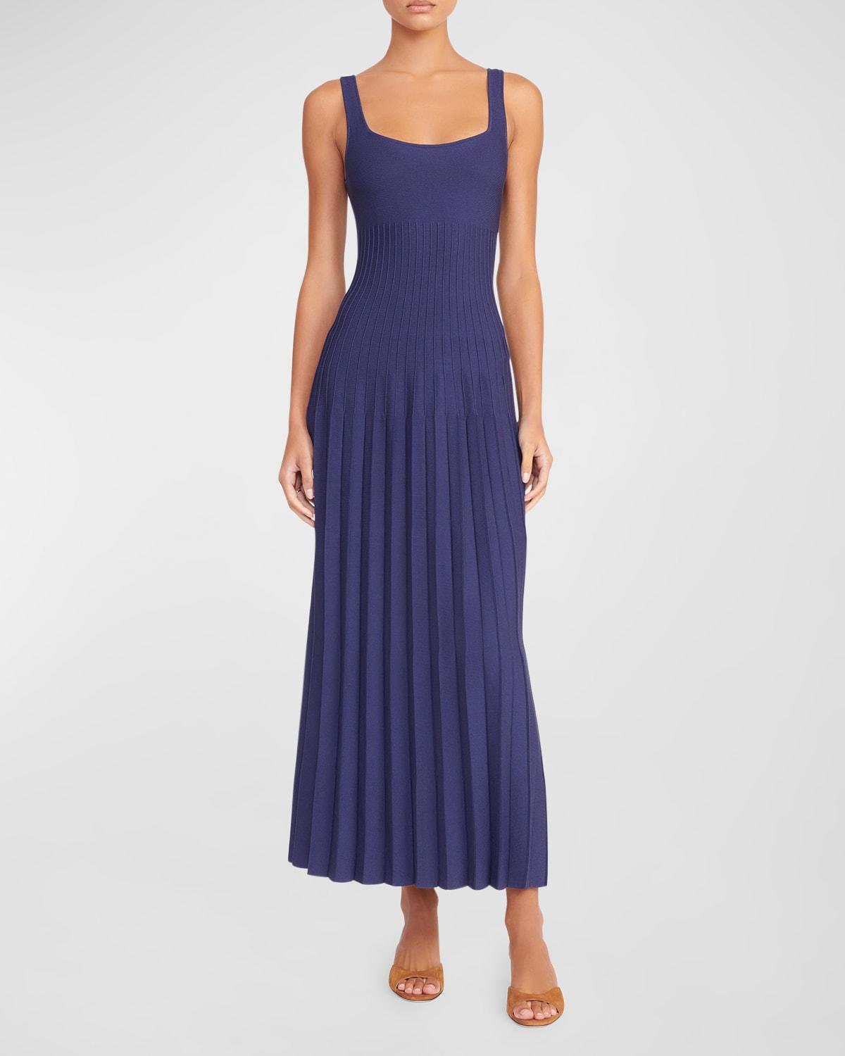 Womens Ellison Knit Pleated Midi-Dress Product Image