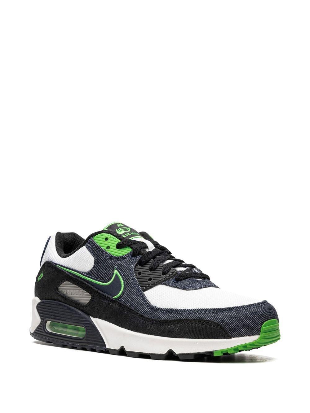 Air Max 90 "scream Green" Sneakers In Black Product Image