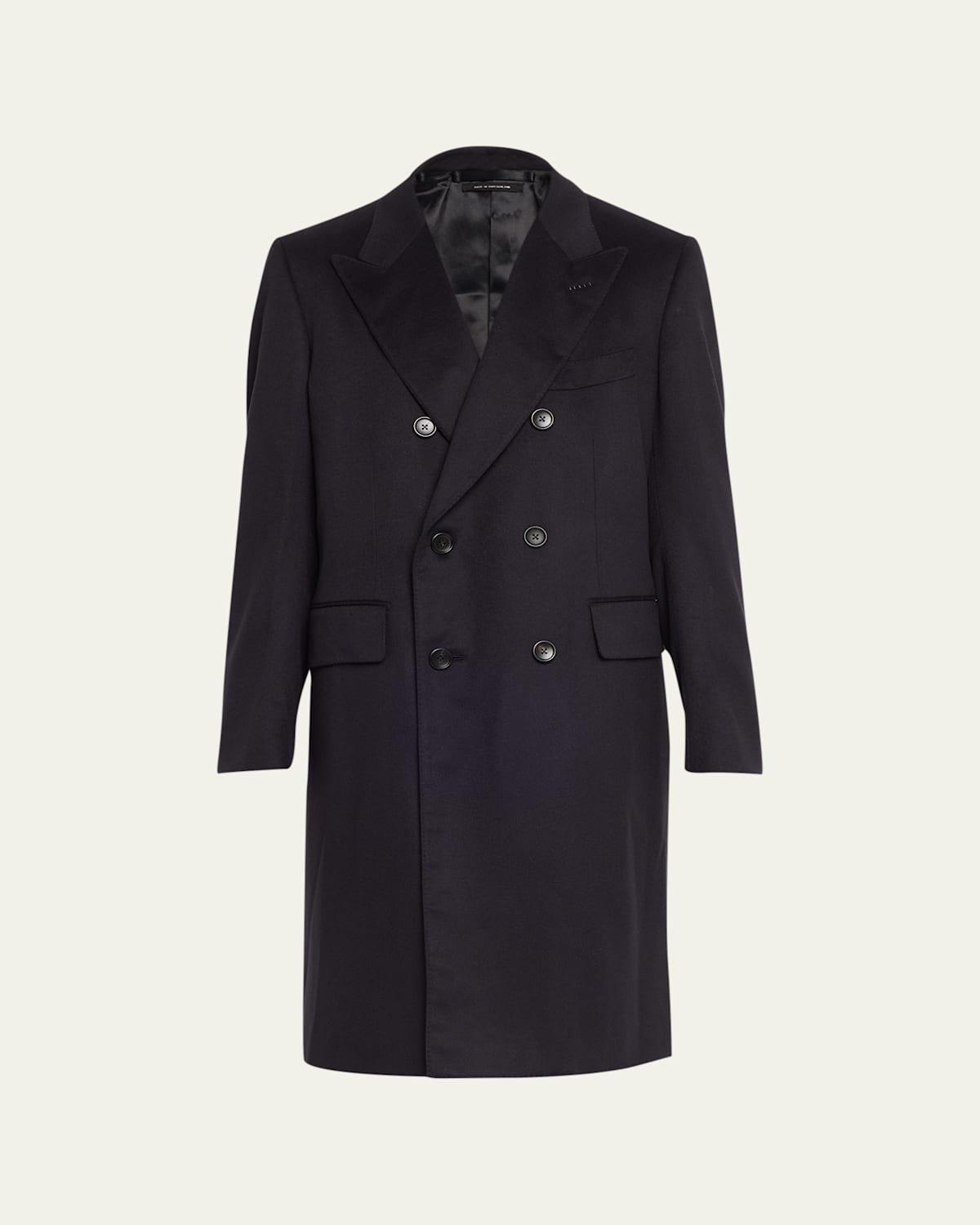 Mens Tailored Cashmere Double-Breasted Overcoat Product Image