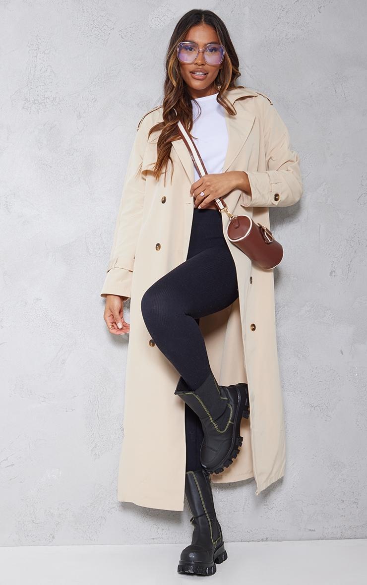 Stone Oversized Trench Coat Product Image