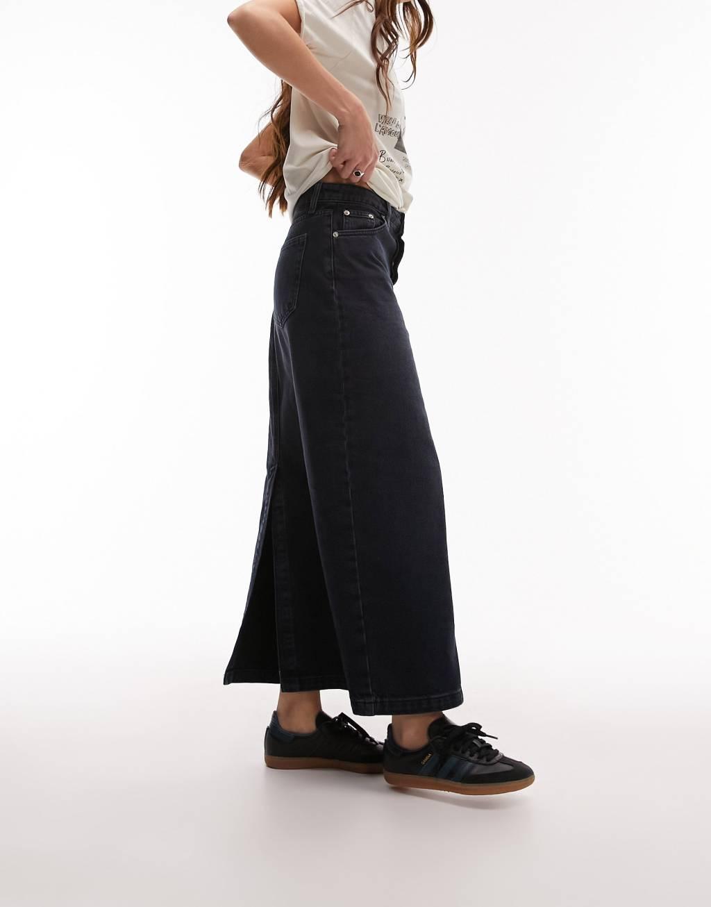 Topshop denim midi skirt Product Image