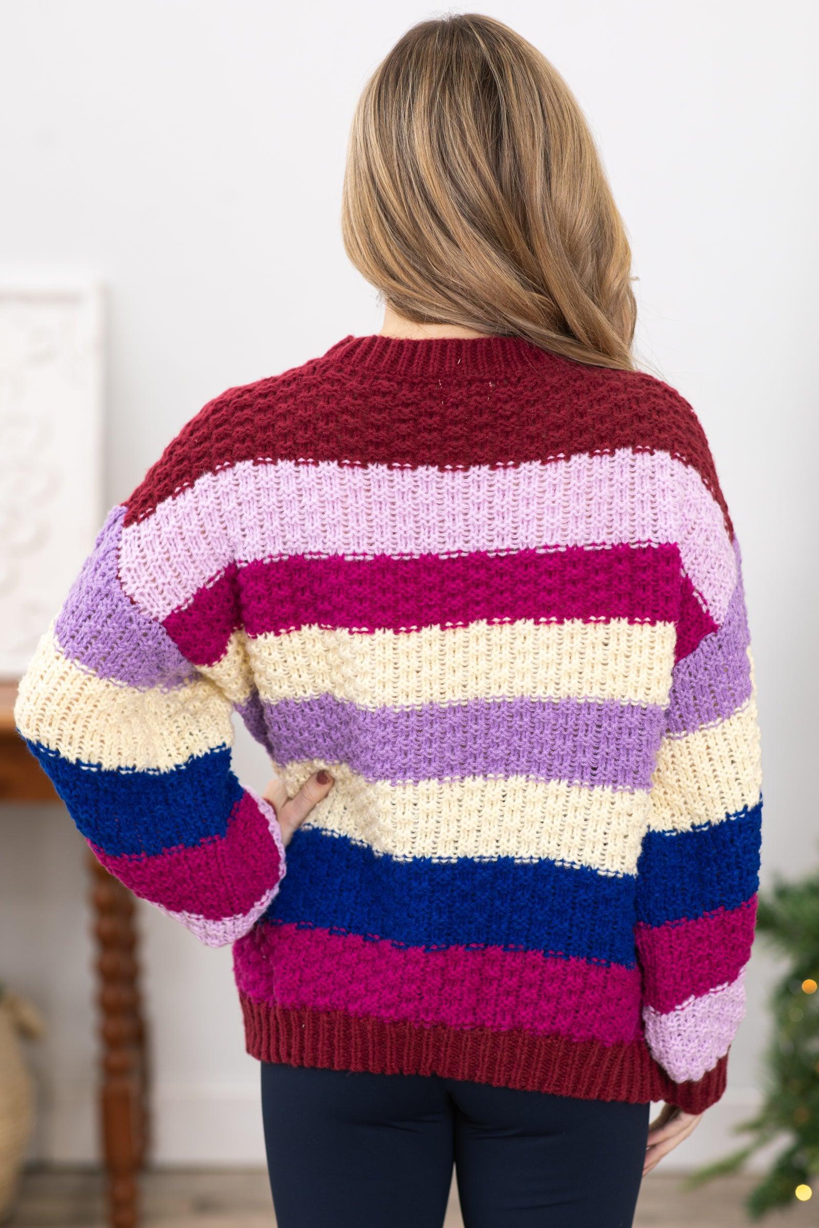 Orchid Multicolor Colorblock Sweater Product Image