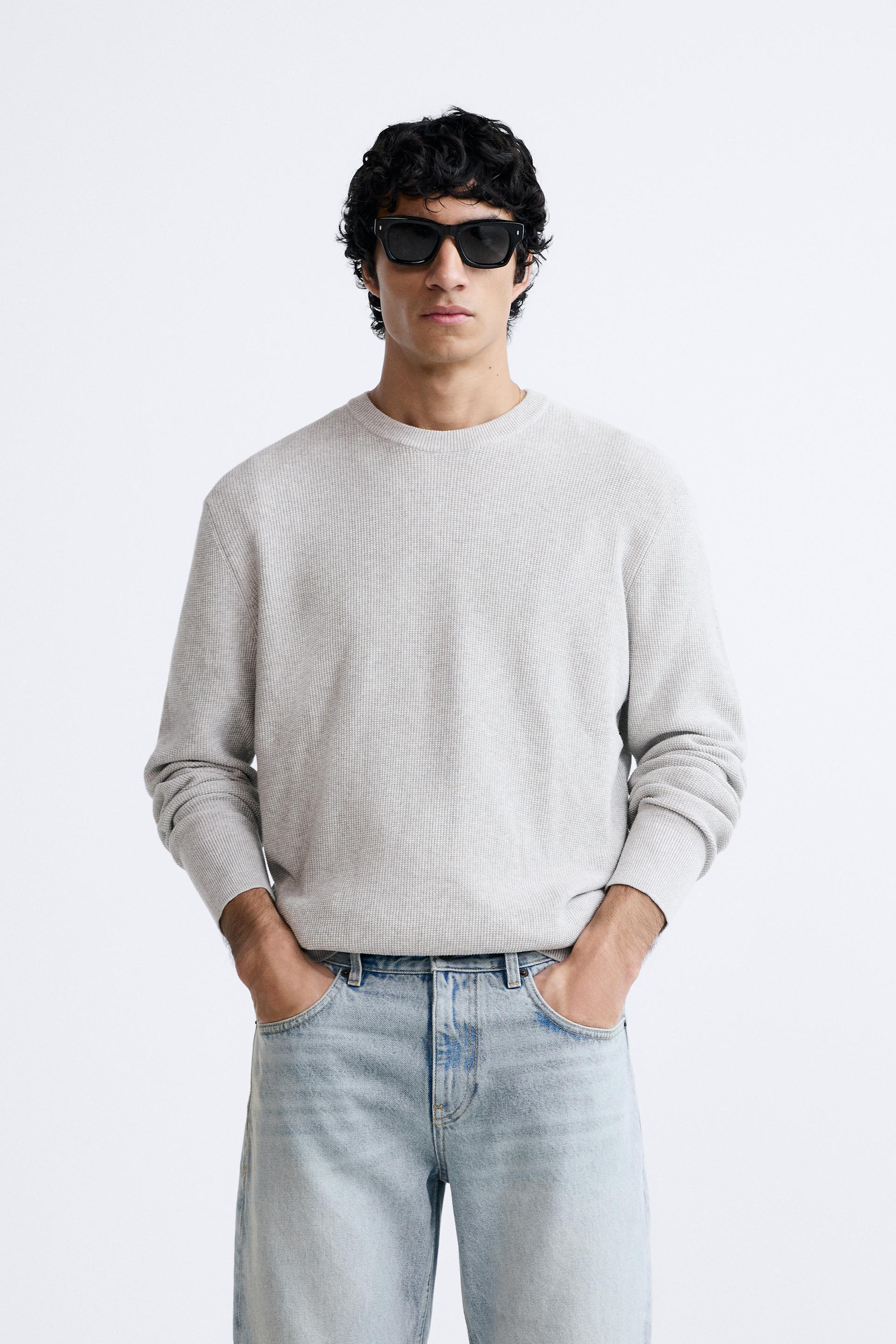 TEXTURED COTTON SWEATER Product Image