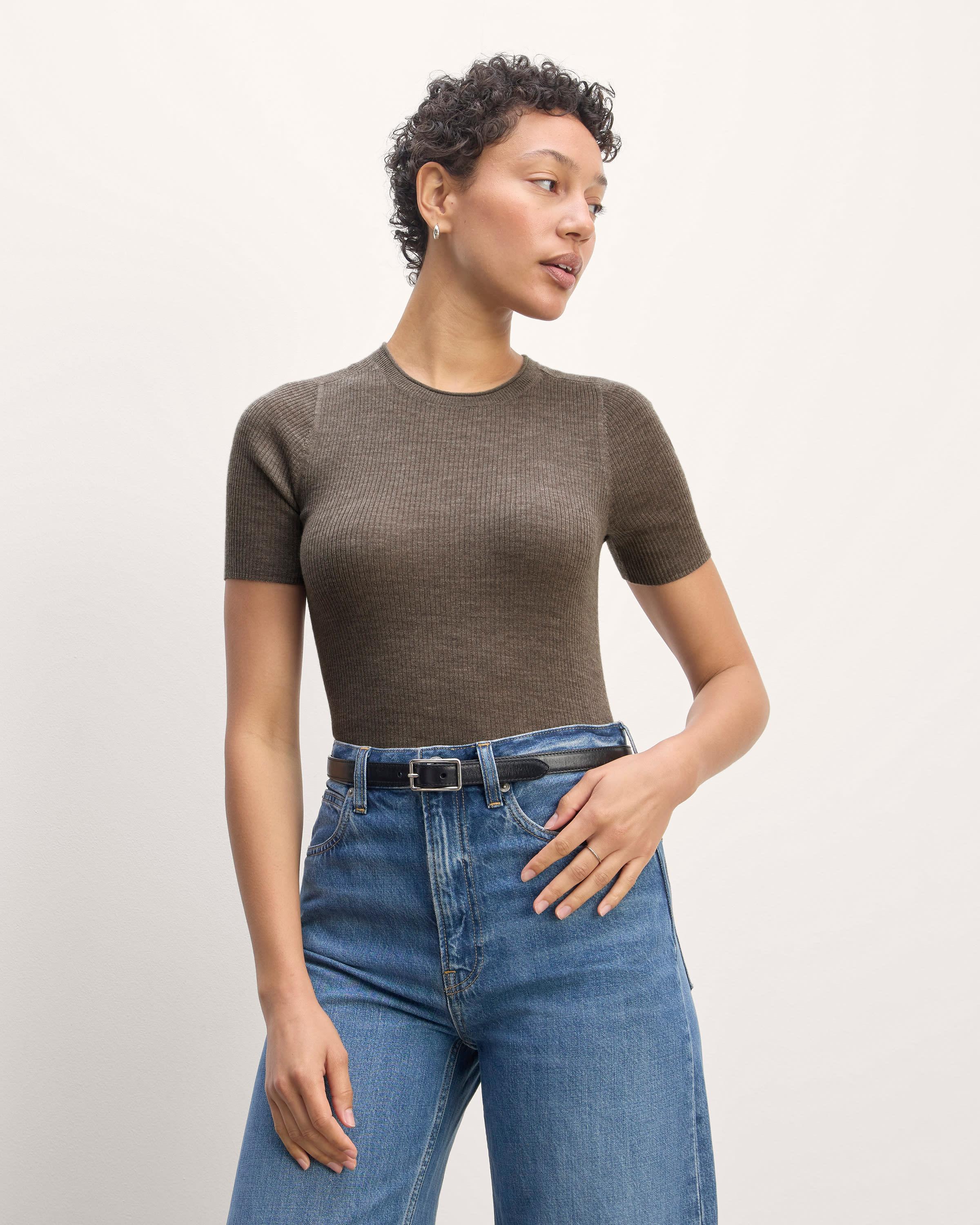 The Sweater Tee in Ultrasoft Merino Product Image