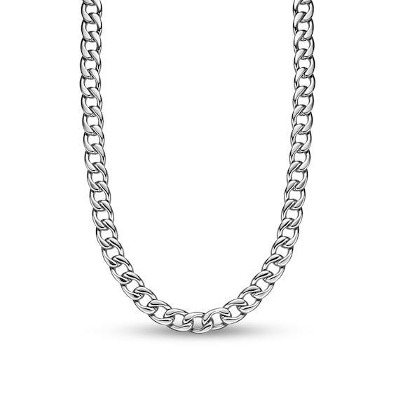 Men's 13.5mm Curb Chain Necklace in Stainless Steel - 22" Product Image