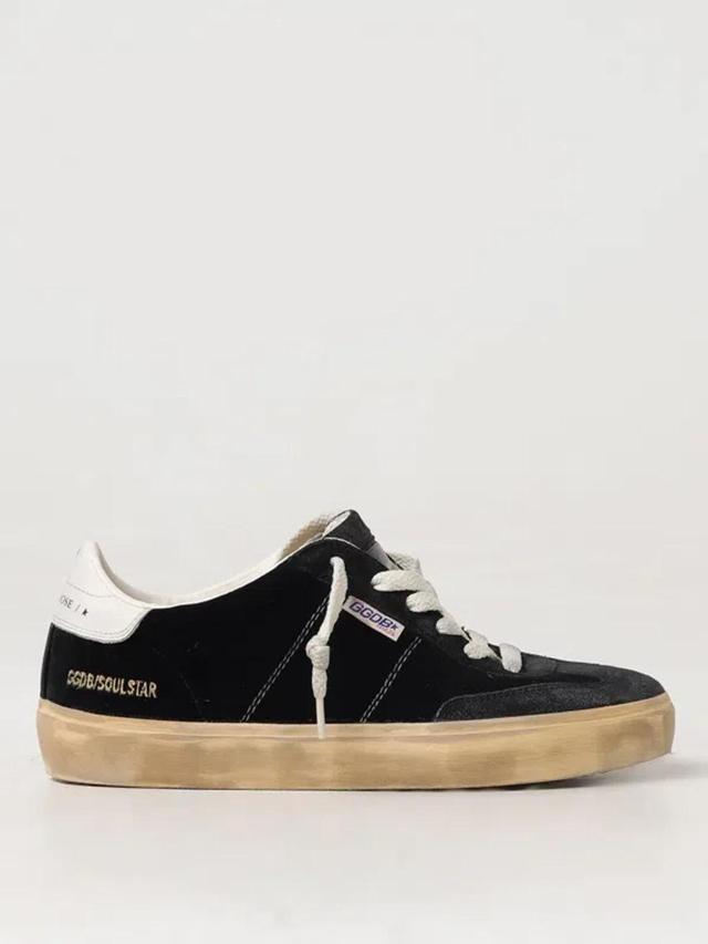 GOLDEN GOOSE Soul-star Velvet Sneakers In Black/milk Product Image