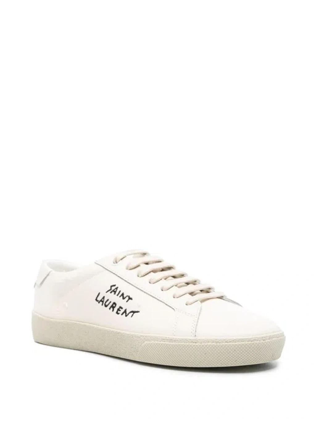 SAINT LAURENT Women's Court Sl/06 Canvas Sneakers In White Product Image